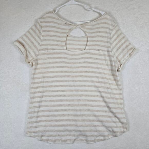 Democracy Pocket Tshirt Blouse Top Womens Large Keyhole Back 0734 - Picture 7 of 8